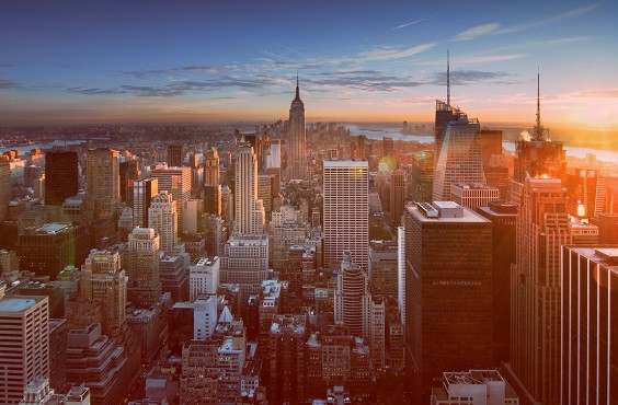 Sunset over Manhattan from Top of the Rock